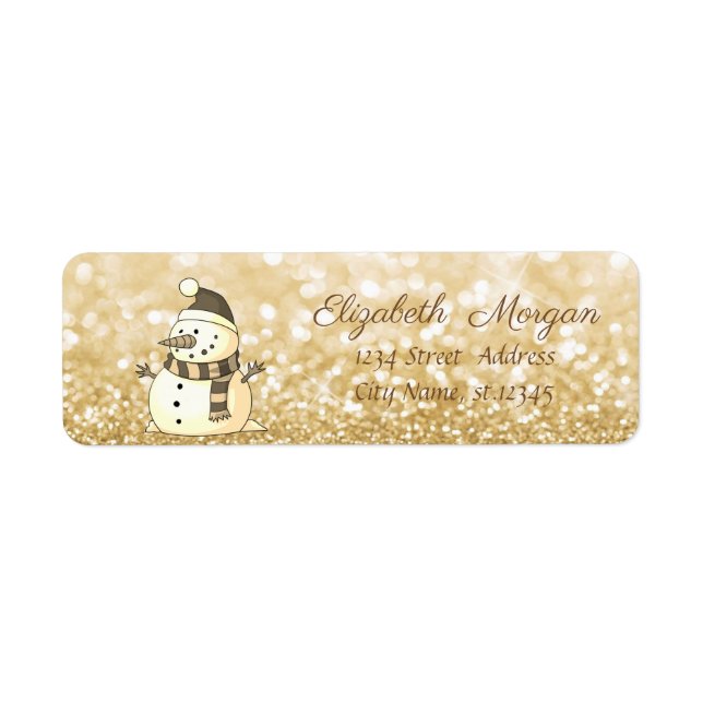 Stylish Christmas,Snowman ,Glittery (Front)