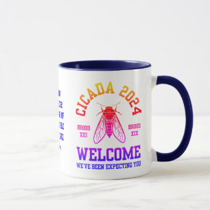 Stylish CICADA 2024 Broods WELCOME Souvenir Mug