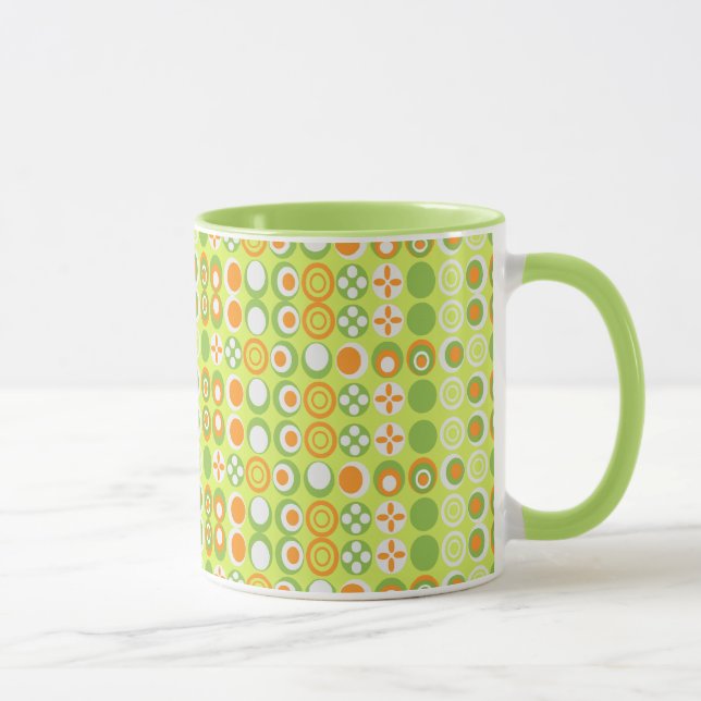 Stylish circle pattern Ringer MugMug Mug (Right)
