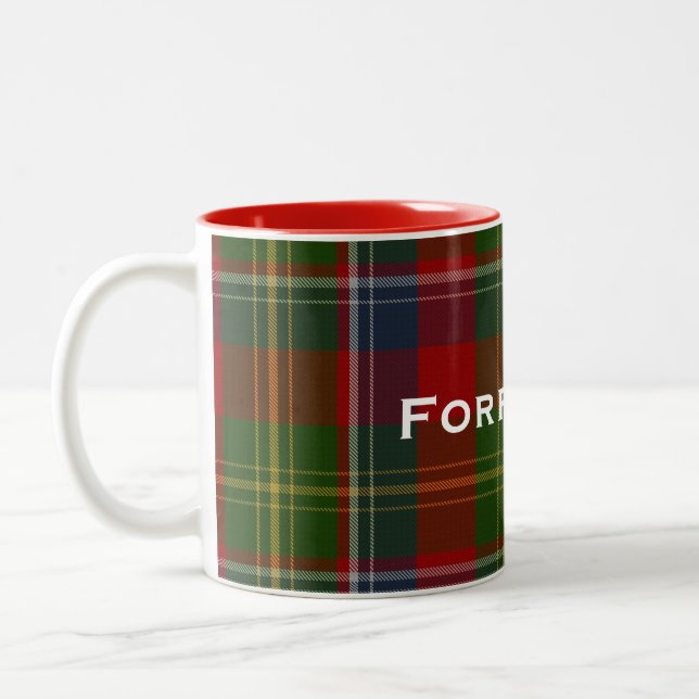 Stylish Clan Forrester Tartan Plaid Mug (Left)