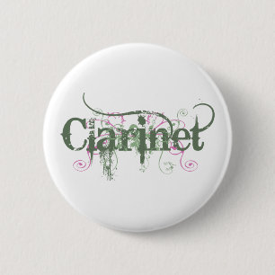 Stylish Clarinet 6 Cm Round Badge