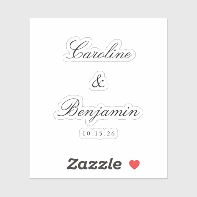 Stylish Classic Script Elegant Wedding Custom (Sheet)