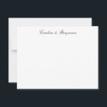 Stylish Classic Script Elegant Wedding Names Flat Thank You Card<br><div class="desc">Stylish Formal Classic Traditional Script Names Elegant Wedding Invitation Custom Flat Thank You Notes</div>