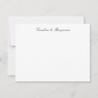 Stylish Classic Script Elegant Wedding Names Flat