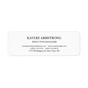 Stylish Classical Plain Simple White Professional