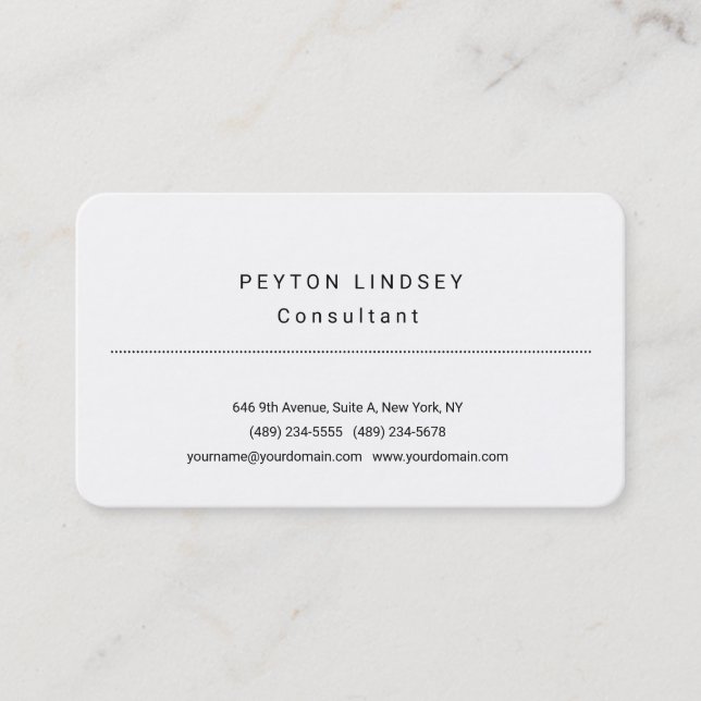Stylish Classical Professional Design Business Card (Front)