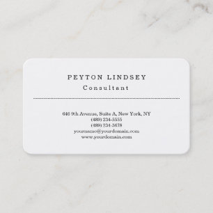 Stylish Classical White Professional Business Card