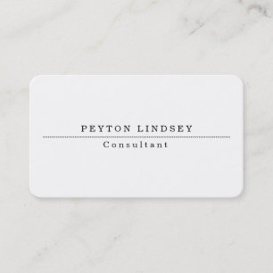 Stylish Classical White Professional Creator Business Card