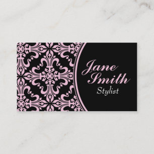 Stylish Classy Elegant Professional Damask Floral Business Card