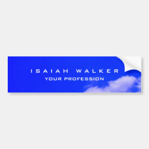 Stylish Classy Plain Unique Special Blue Sky Bumper Sticker