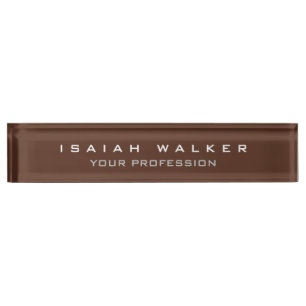Stylish Classy Plain Unique Special Brown Colour Nameplate