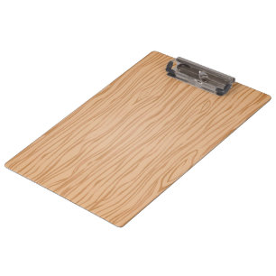 Stylish Clipboard with Realistic Wood Grain Patter