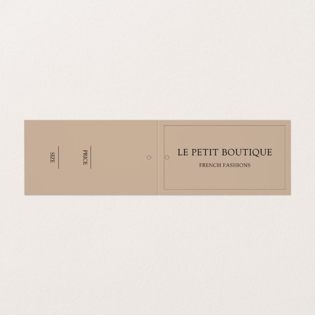 Stylish Clothing Boutique Hanging  Price Tag (Outside Unfolded)