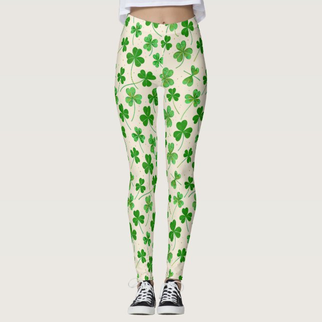 Stylish Clover Leaf  Leggings (Front)