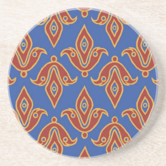 Stylish Coaster, Red, Gold, Blue Fleur de Lys Coaster