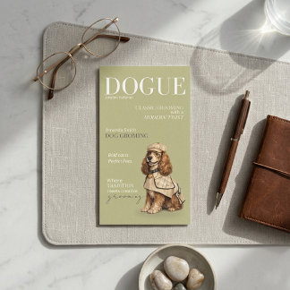 Stylish Cocker Spaniel Sage Dogue Business Card