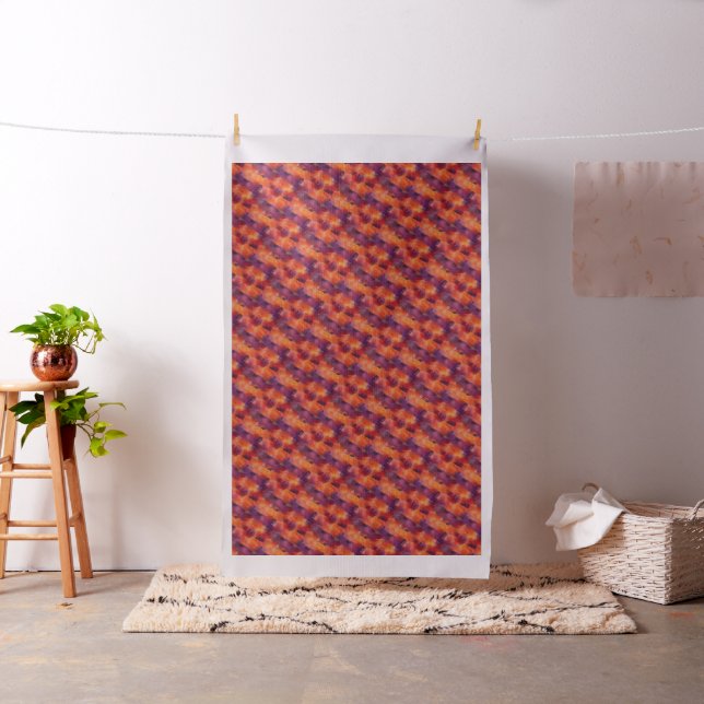 Stylish Colourful Autumn Abstract Pattern Fabric (In Situ)