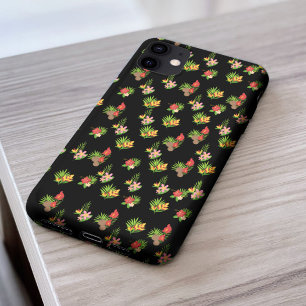 Stylish colourful flower pattern Black background Case-Mate iPhone 14 Pro Max Case
