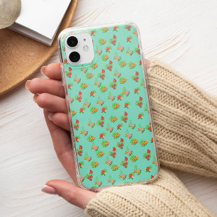 Stylish colourful flowers botanical pattern iPhone 13 pro max case