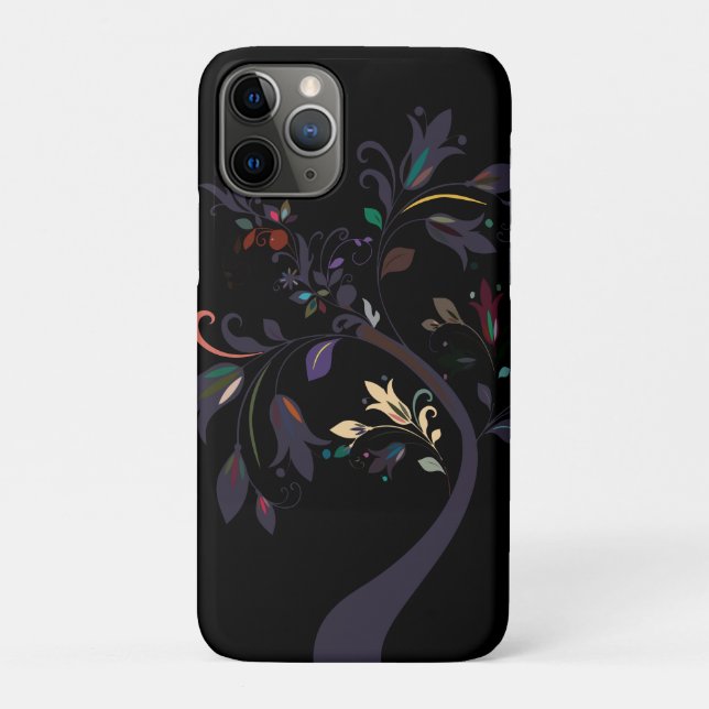 Stylish Colourful Flowers Patterns Case-Mate iPhone Case (Back)