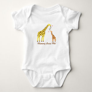 Stylish Colourful Giraffe Mummy and Baby Bodysuit