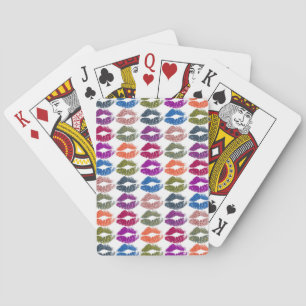 Stylish Colourful Lips #13 Playing Cards