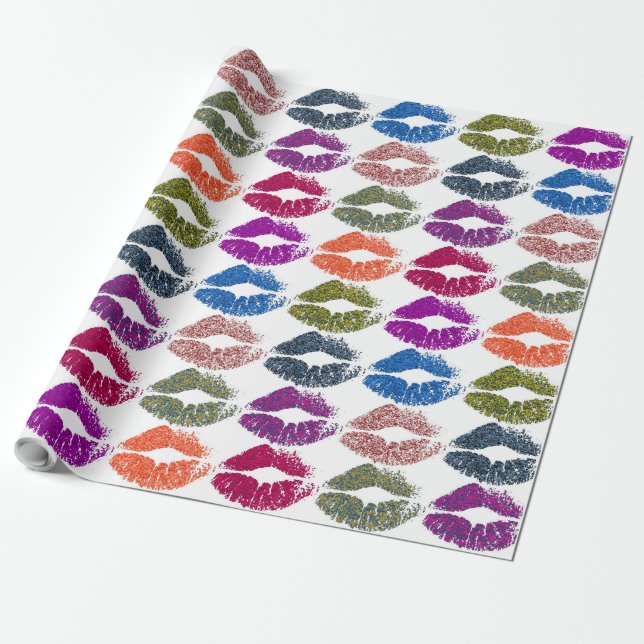 Stylish Colourful Lips #13 Wrapping Paper (Unrolled)