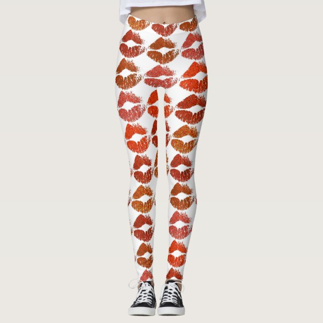 Stylish Colourful Lips #21 Leggings (Front)
