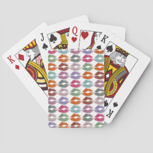 Stylish Colourful Lips #27 Playing Cards