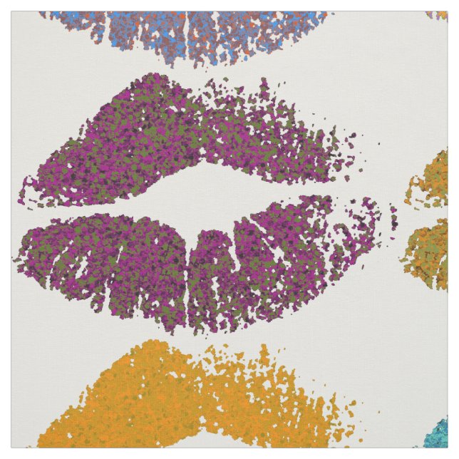 Stylish Colourful Lips #29 Fabric (Swatch)