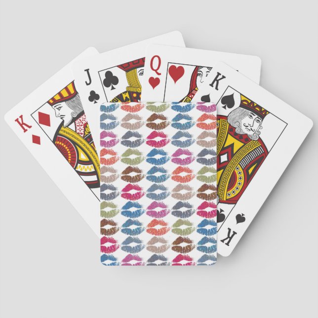 Stylish Colourful Lips #30 Playing Cards (Back)