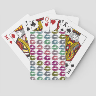 Stylish Colourful Lips #34 Playing Cards
