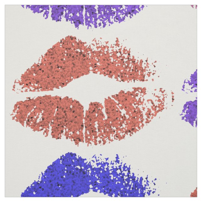 Stylish Colourful Lips #37 Fabric (Swatch)