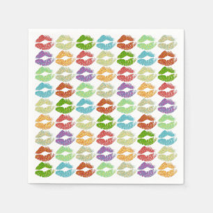 Stylish Colourful Lips #5 Napkin