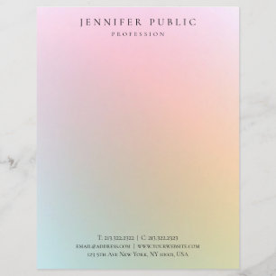 Stylish Colourful Modern Minimalist Template Custom Letterhead