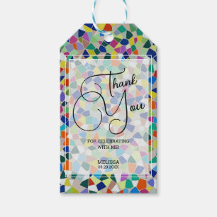 Stylish Colourful Mosaic Thank You  Gift Tags