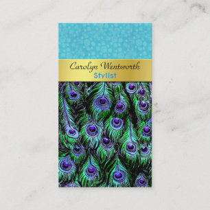 Stylish Colourful Peacock Business Card