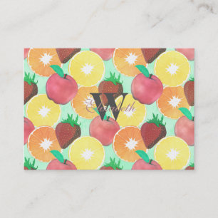 Stylish Colourful Summer Fruits Design Business Card