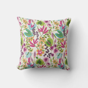 Stylish Colourful Summer Tropical Floral Pattern Cushion