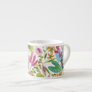 Stylish Colourful Summer Tropical Floral Pattern Espresso Cup