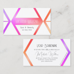 Stylish Colourful with White Geometric Multicolore Business Card