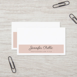 Stylish Colours Modern Sleek Plain Elegant Business Card