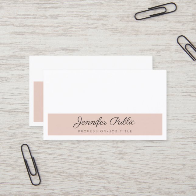 Stylish Colours Modern Sleek Plain Elegant Business Card (Front/Back In Situ)