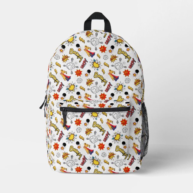 Stylish Comic Book Inspired Printed Backpack (Front)