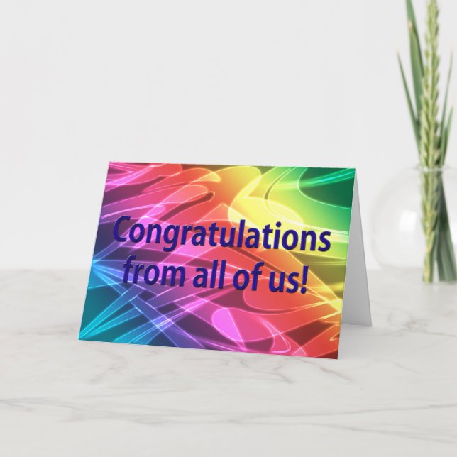 Stylish Congratulations From All of Us! Card (Front)