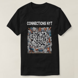Stylish Connections NYT Design Black T-Shirt