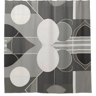 Stylish contemporary Abstract Design Shower Curtain