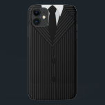 Stylish Cool Black Pinstripe Suit and Tie iPhone 11 Case<br><div class="desc">© Sunny Mars Designs - Pinstripe Suit: Black and Grey Case-Mate Cell Phone Cover - Cool durable protective cases with a masculine man's business black and grey pin stripe suit, a black tie and buttons. Perfect for business men and women, people into men's fashion or any professional looking for something...</div>