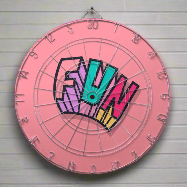 Stylish Cool Colourful "Fun" Pink Trendy Sport Fun Dartboard (Creator Uploaded)