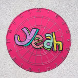Stylish Cool Colourful "Yeah" Bold Pink Sports Fun Dartboard<br><div class="desc">Upgrade your game room with our Stylish Cool 'Yeah' Bold Pink Sports Dart Board. Featuring vibrant pink colours and a bold 'Yeah' design,  this dart board adds flair and style to your gaming space.</div>